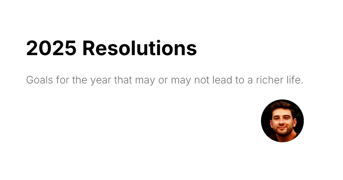 2025 Resolutions | carbonemike.com